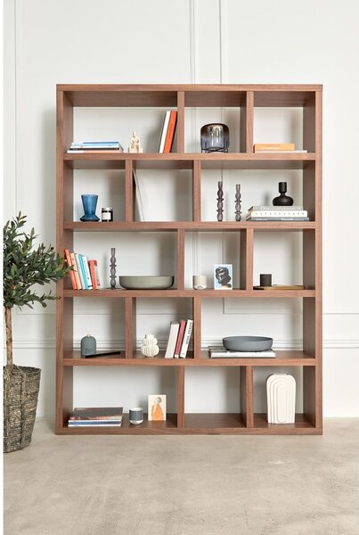Libreria marrone effetto noce 150x198 cm Berlin - TemaHome