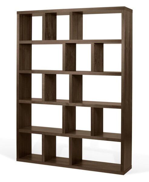 Libreria marrone effetto noce 150x198 cm Berlin - TemaHome