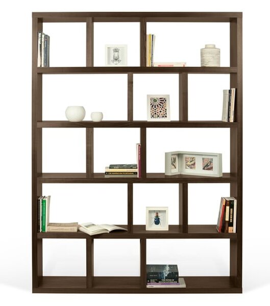 Libreria marrone effetto noce 150x198 cm Berlin - TemaHome