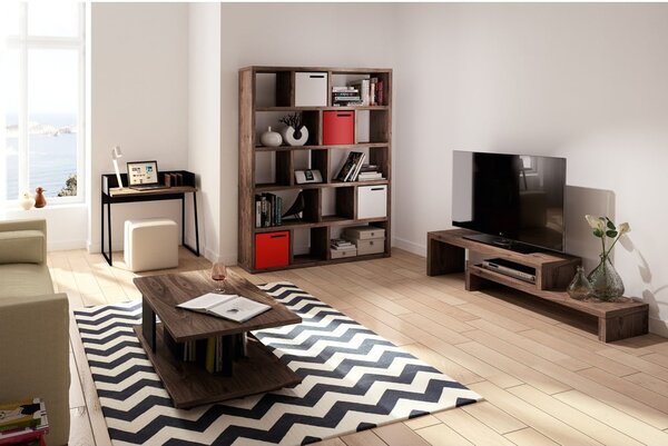 Libreria marrone effetto noce 150x198 cm Berlin - TemaHome