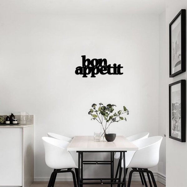 Decorazione murale in metallo 59x27 cm Bon Appetit - Bystag