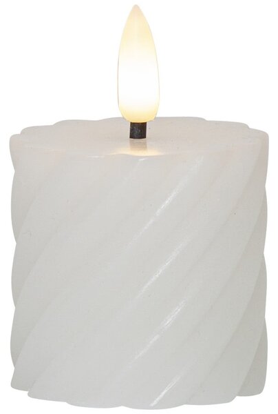 Set di 2 candele LED in cera bianca, altezza 7,5 cm Flamme Swirl - Star Trading
