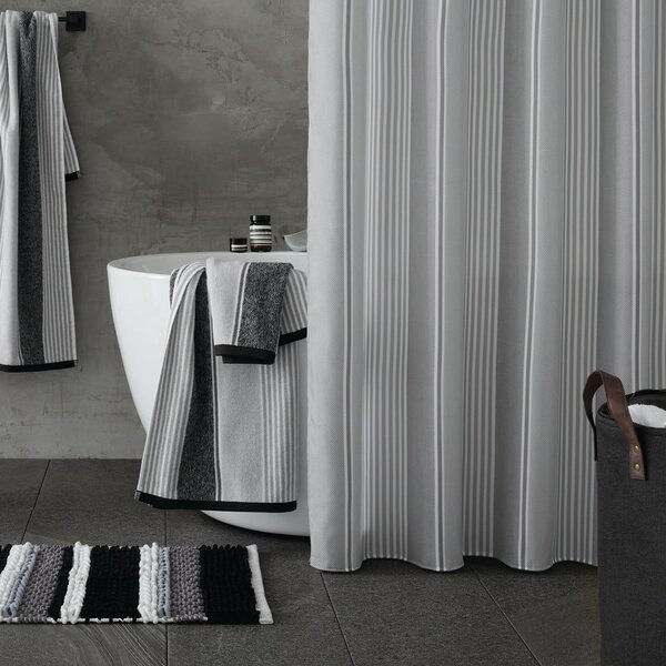 Tenda da doccia 180x180 cm Textured Stripe - Catherine Lansfield