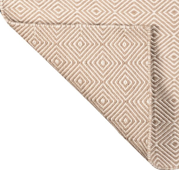 Tappeto per esterni bifacciale crema in plastica riciclata, 90 x 150 cm Solitaire - Green Decore