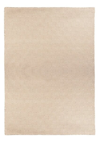 Tappeto per esterni bifacciale crema in plastica riciclata, 90 x 150 cm Solitaire - Green Decore