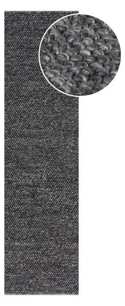 Tappeto in lana grigio scuro 60x230 cm Minerals - Flair Rugs