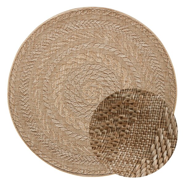 Tappeto da esterno beige, Ø 160 cm Almendro - NORTHRUGS