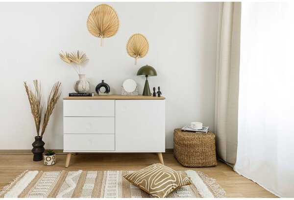 Tappeto bianco/di colore naturale in misto iuta tessuto a mano 120x170 cm Medina – Flair Rugs