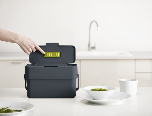 Contenitore per rifiuti compostabili nero da 4 l Compo - Joseph Joseph