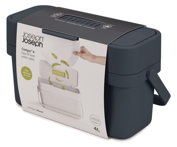 Contenitore per rifiuti compostabili nero da 4 l Compo - Joseph Joseph