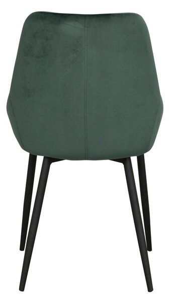 Set di 2 sedie da pranzo in velluto verde scuro Sierra - Rowico