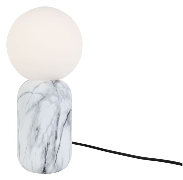 Lampada da tavolo bianca con decoro in marmo, altezza 32 cm Gala - Leitmotiv