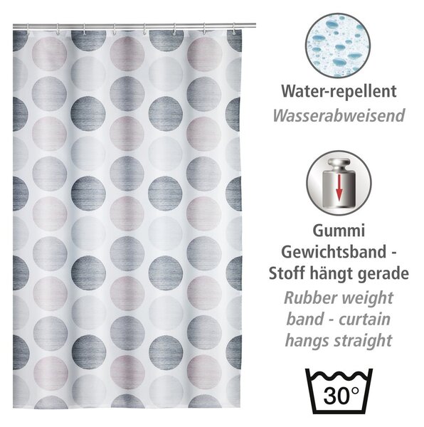 Tenda da doccia 180x200 cm Pastel Dots - Wenko