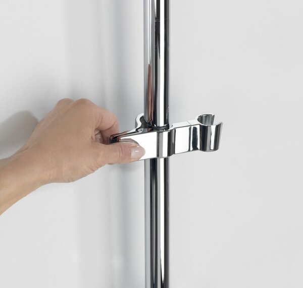 Supporto per soffione doccia in acciaio inox in argento lucido - Wenko