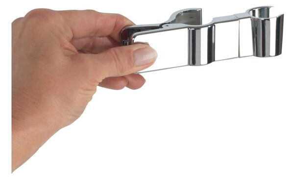 Supporto per soffione doccia in acciaio inox in argento lucido - Wenko