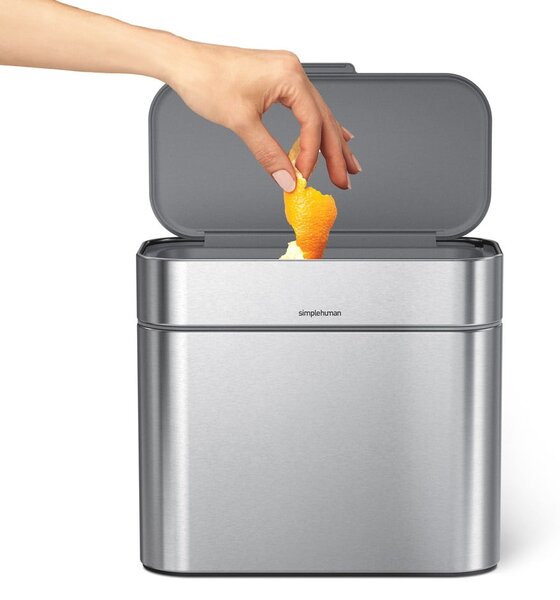 Contenitore grigio per rifiuti compostabili 4 l - simplehuman