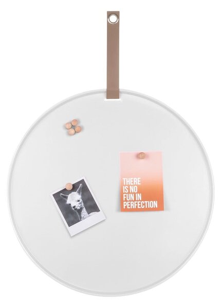 Bacheca in metallo bianco, ø 50 cm Perky - PT LIVING