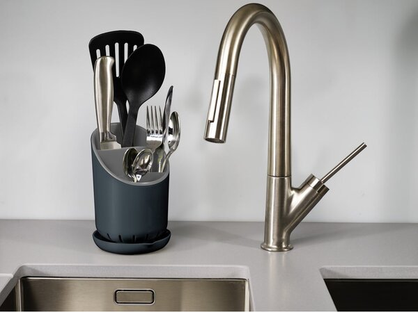 Portaposate e utensili da cucina grigio Dock - Joseph Joseph