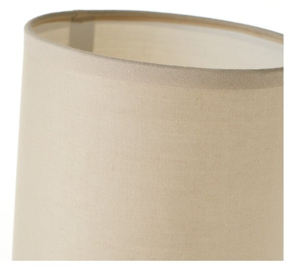 Lampada da tavolo in ceramica beige con paralume in tessuto (altezza 24,5 cm) - Casa Selección