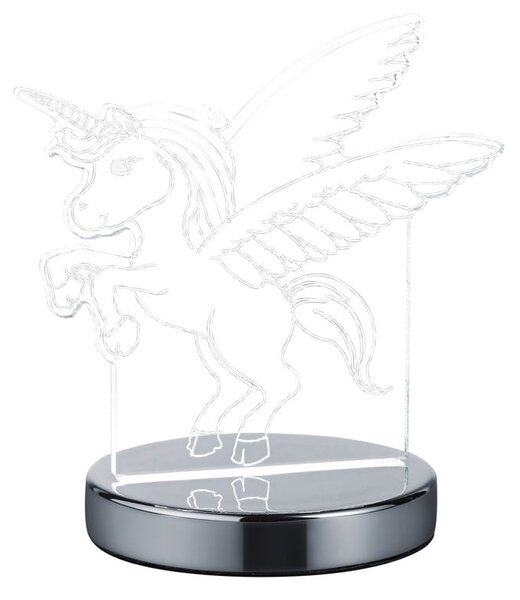 Lampada da tavolo a LED in argento lucido (altezza 17 cm) Karo - Reality