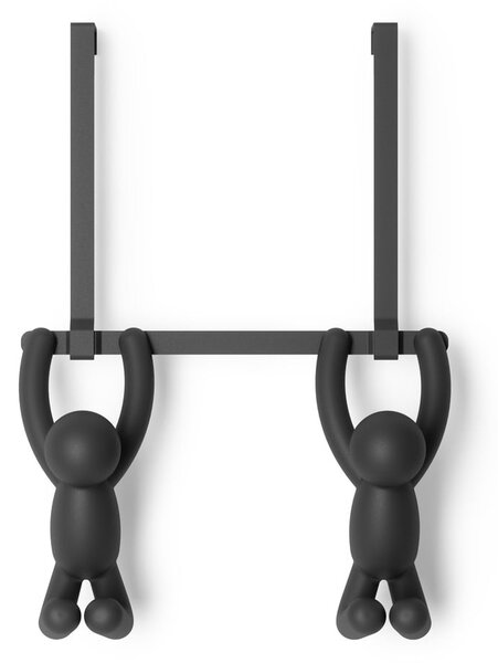 Appendiabiti in plastica nera da 22 cm Buddy - Umbra