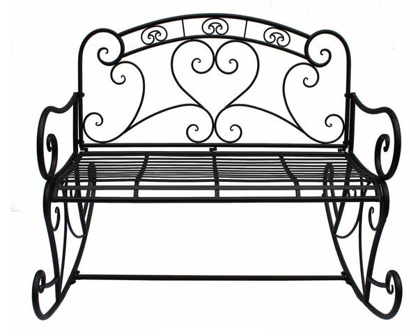 Panchina da giardino in metallo nero Dares - Garden Pleasure