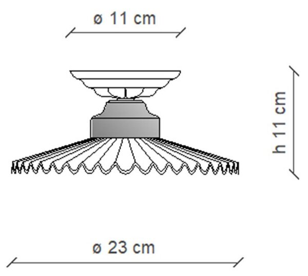 CLASSIC L'AQUILA C014, Lampada a Soffitto Plafoniera in Ceramica, Ferroluce