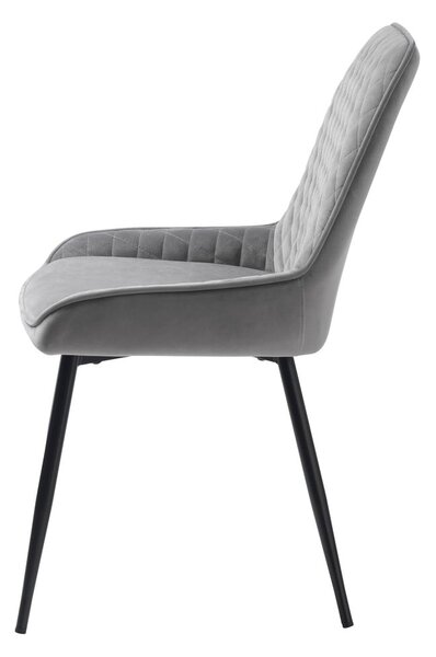 Sedia da pranzo grigia Milton - Unique Furniture