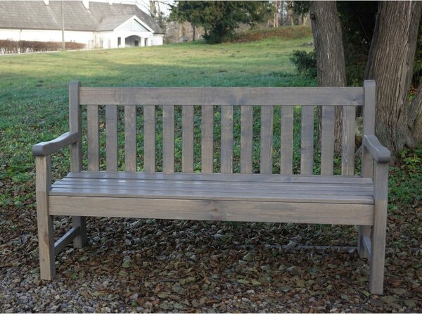 Panchina da giardino in legno grigio London - Rojaplast