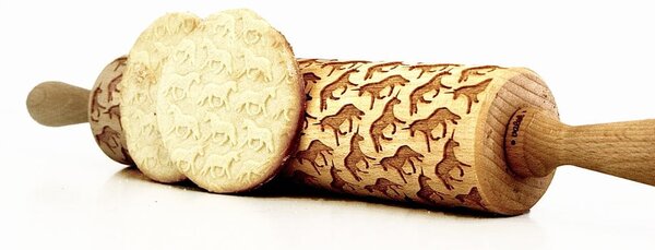 Rullo per pasta in legno goffrato Unicorns - Valek