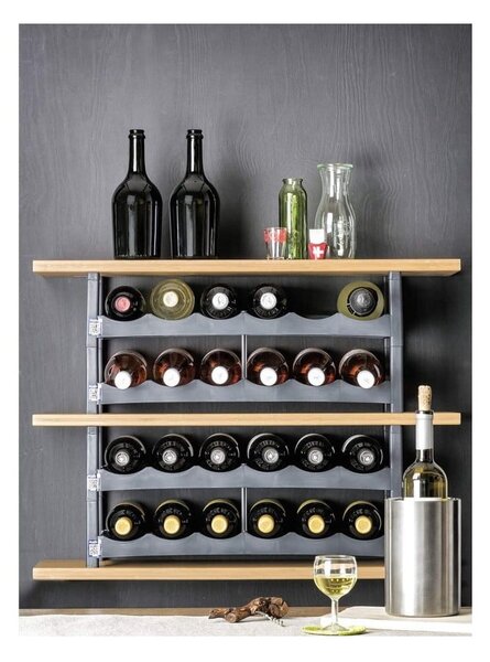 Portabottiglie in plastica grigio Vario - Rotho