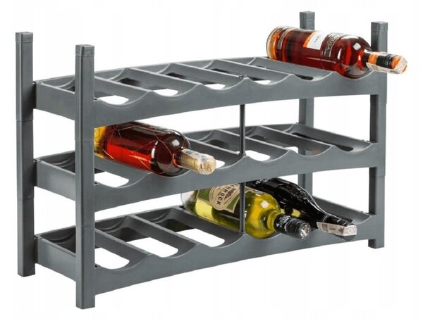 Portabottiglie in plastica grigio Vario - Rotho