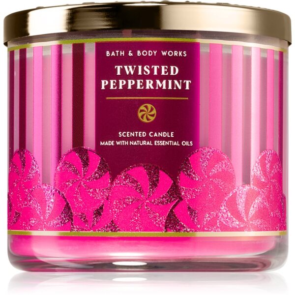 Bath & Body Works Twisted Peppermint candela profumata 411 g