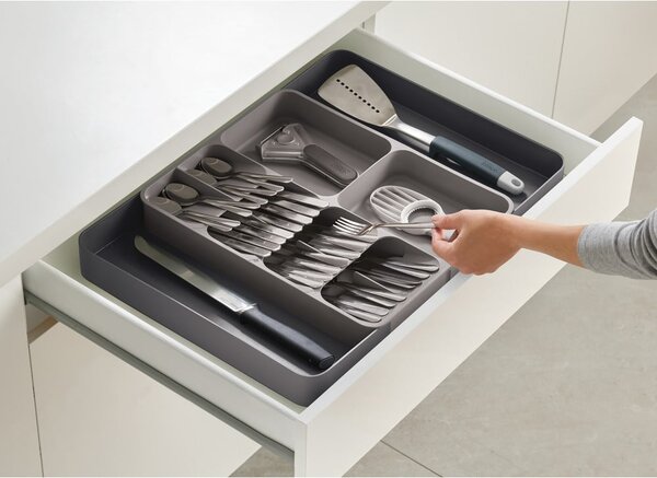 Organizzatore per cassetti da cucina grigio DrawerStore - Joseph Joseph