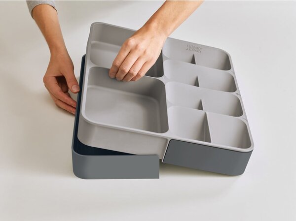 Organizzatore per cassetti da cucina grigio DrawerStore - Joseph Joseph