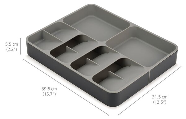 Organizzatore per cassetti da cucina grigio DrawerStore - Joseph Joseph