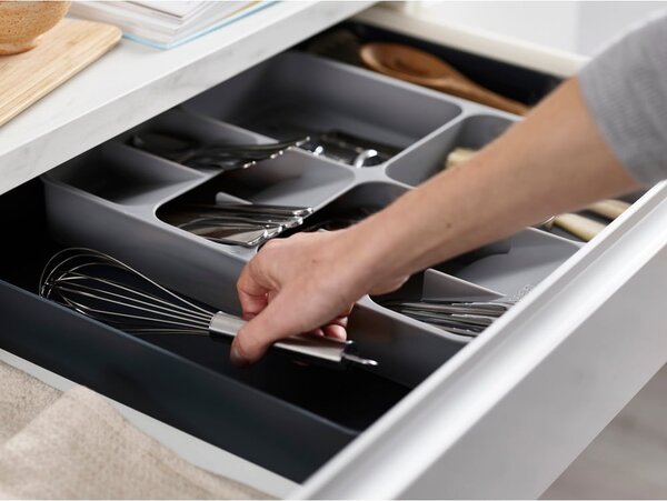 Organizzatore per cassetti da cucina grigio DrawerStore - Joseph Joseph