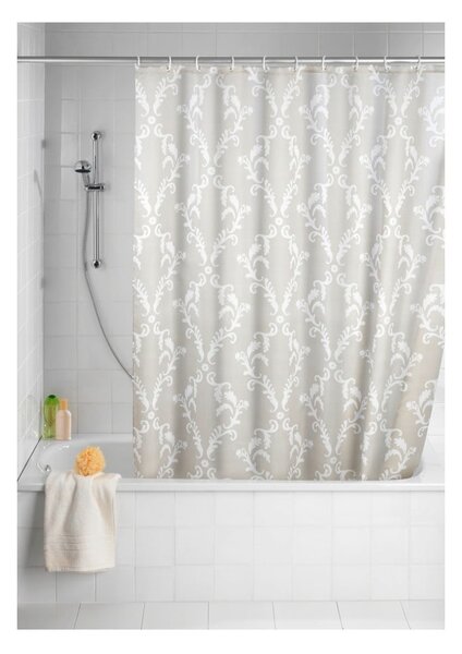 Tenda da doccia grigia con finitura antimuffa , 180 x 200 cm Baroque - Wenko