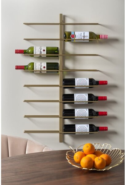 Portabottiglie da parete in metallo color oro numero di bottiglie 16 Dual - PT LIVING