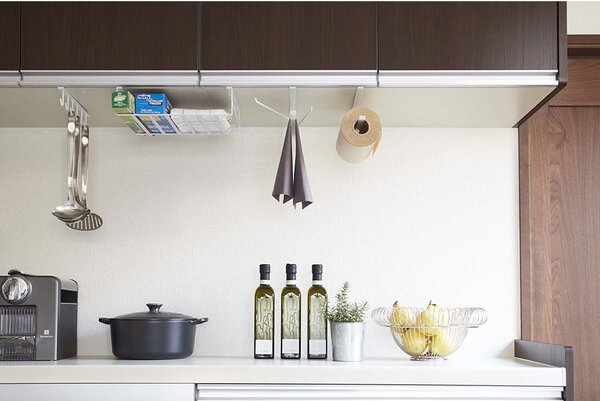 Porta asciugamani da cucina appeso bianco Yamazaki Tower - YAMAZAKI