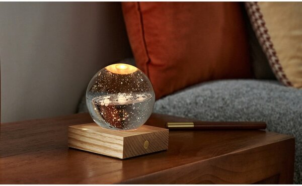 Decorazione luminosa marrone scuro con ricarica USB Amber – Gingko