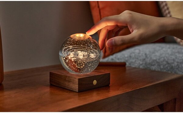 Decorazione luminosa marrone scuro con ricarica USB Amber – Gingko