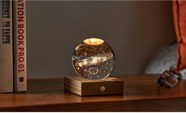 Decorazione luminosa marrone scuro con ricarica USB Amber – Gingko