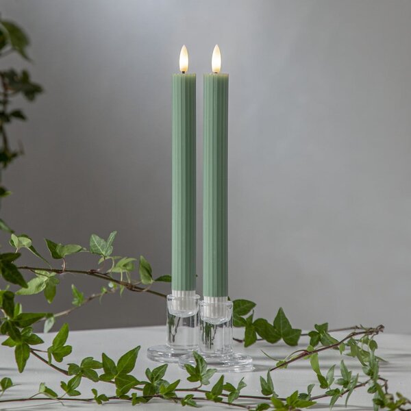 Candele LED in set da 2 (altezza 25 cm) Flamme Stripe - Star Trading