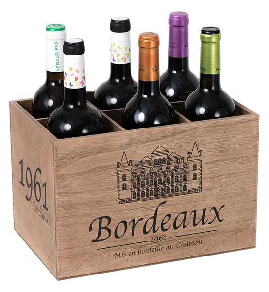 Portabottiglie in legno Bordeaux - Balvi
