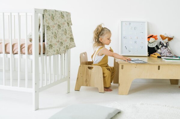 Biancheria da letto per bambini in lino beige, 70 x 100 cm Botany - Linen Tales