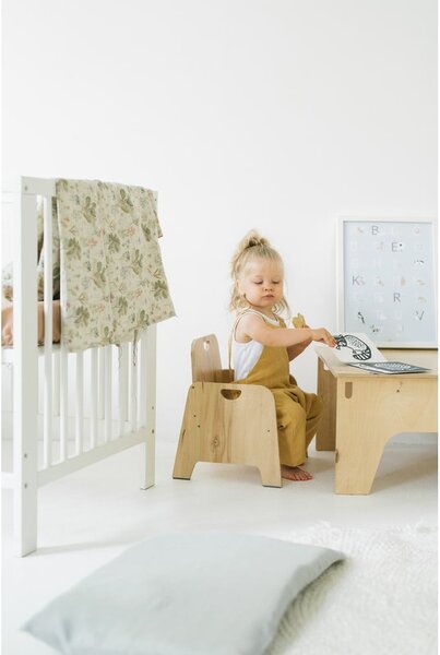 Biancheria da letto per bambini in lino beige, 70 x 100 cm Botany - Linen Tales