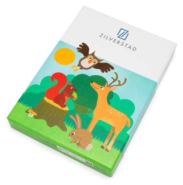 Posate per bambini in acciaio inox argento 4 pezzi Forest Animals - Zilverstad