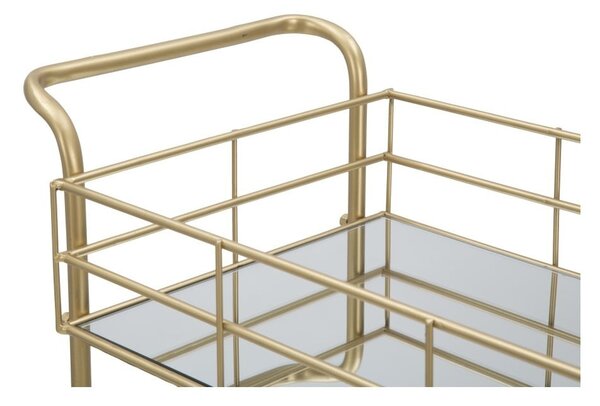 Carrello da portata a 3 piani con design Reo dorato Carrello - Mauro Ferretti