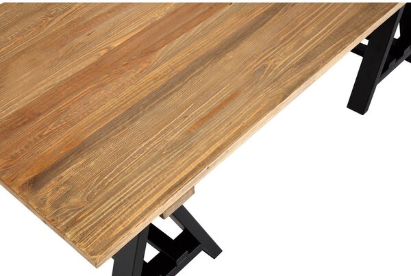 Tavolino con piano in legno di pino di colore naturale 80x140 cm Hampstead - Premier Housewares